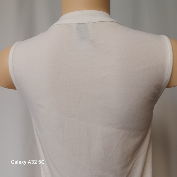 Anne Klein White Sleeveless Tie Front Tank Top Blusse Size S Offer Are Welcome - Picture 7 of 12